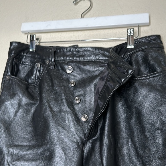 NWOT Revolve AGOLDE Recycled Leather Criss Cross Straight Pants in Detox Sz 30 - Picture 13 of 16